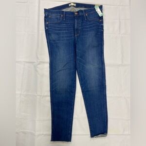 NWT Madewell Women's Skinny Jeans in Dark Blue Denim Size 34W